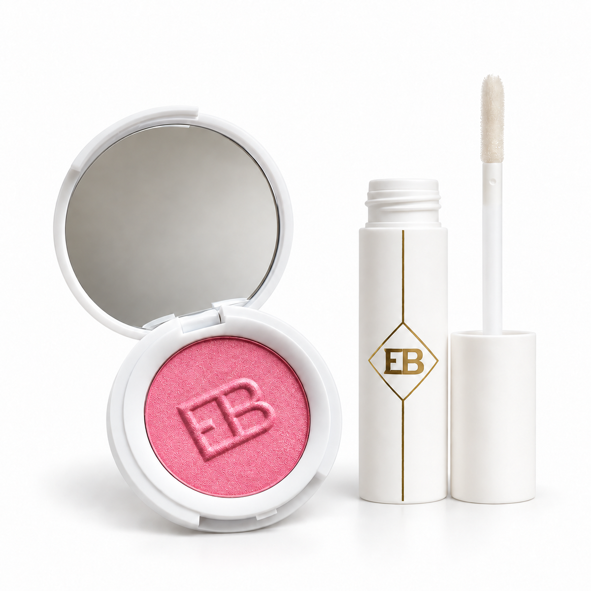 Dúo Powder Blush Charming Grape + Brow Fixer — incluye un rubor y un gel de cejas con su aplicador