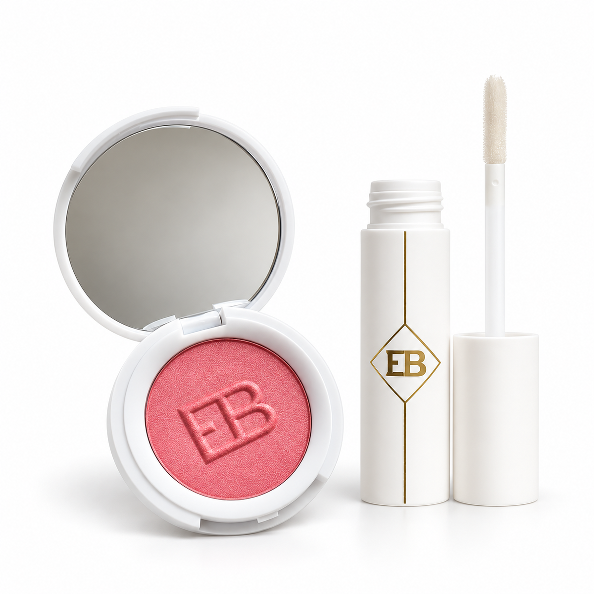 Dúo Powder Blush Dried Rose + Brow Fixer — incluye un rubor y un gel de cejas con su aplicador
